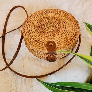 Rattan Round Purse